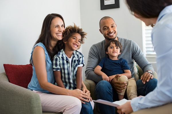 Meeting with a social worker counselor