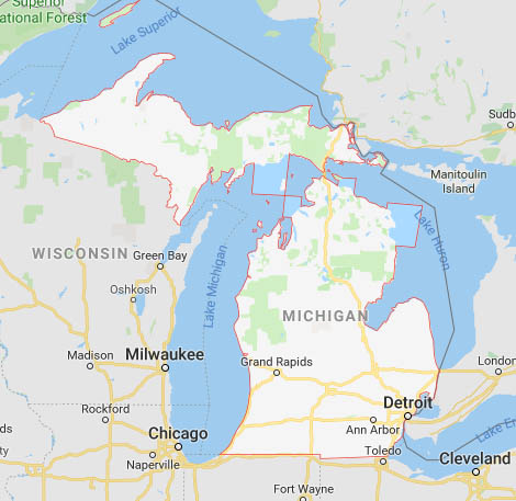 Michigan state map