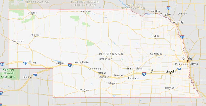 Nebraska Map 