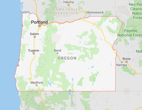 Oregon state map