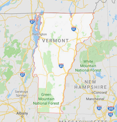 Vermont state map