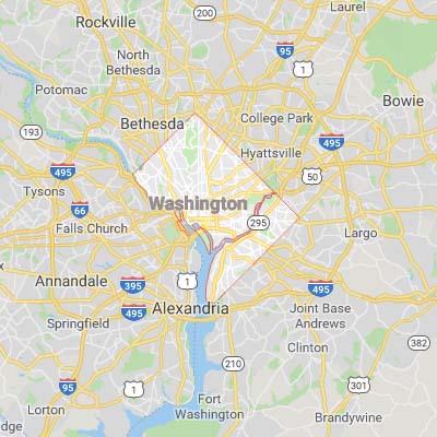 District of Colombia (Washington DC) map