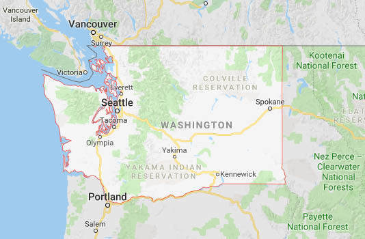 Washington state map