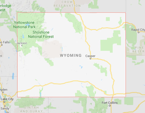 Wyoming state map